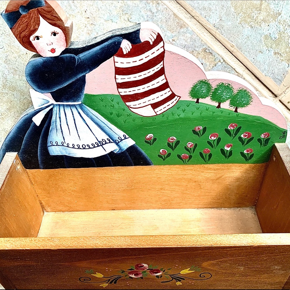 Wooden Hand Painted Hanging Box